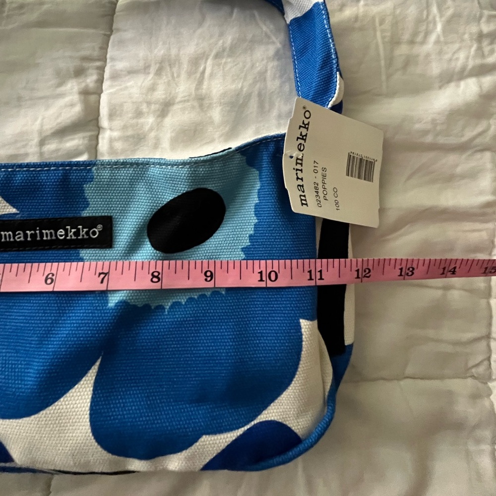 Marimekko blue poppies shoulder bag NWT - Picture 12 of 16
